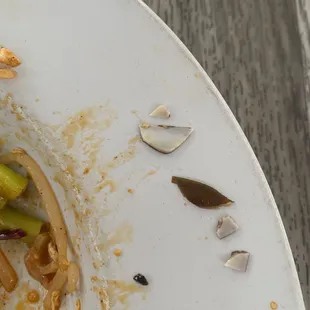 Oyster shells in my pad Thai????? Gross!