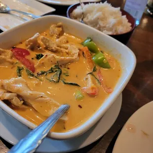 Panang curry with chicken