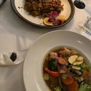 Ginger Shrimp and Pad Kee Mao