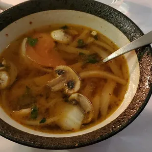 Soup with shrimp