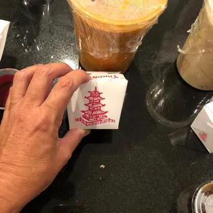 Red curry  and tiny rice