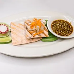 Chef Specialty item - Salmon with ginger.