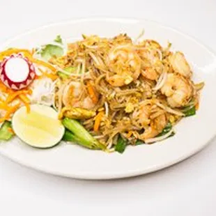 Pad Thai with shrimp.