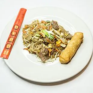 Pad Woon Sen with Beef.