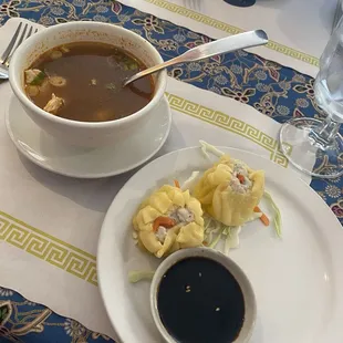 Lemongrass Soup and Tulip Dumplings