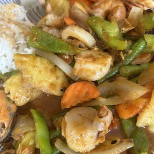 Seafood madness!   Yum!