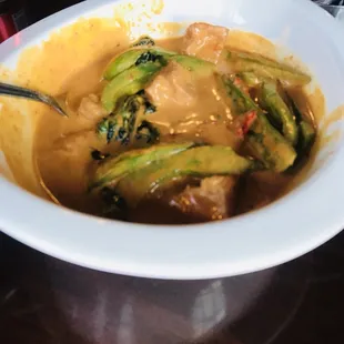 Vegetarian panang with fried tofu, perfect!!!