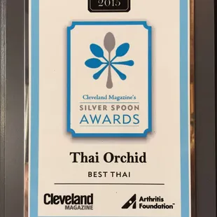 Best Thai award 2015!