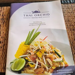 the menu of the restaurant