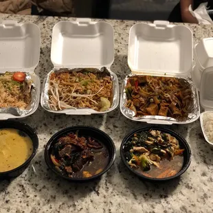 a variety of food items