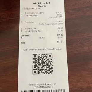 My bill.