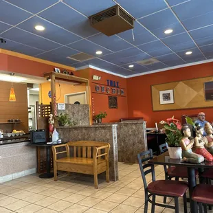 Seating in the restaurant