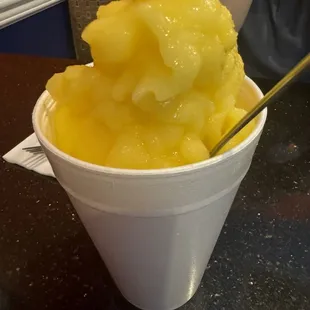 Mango smoothie with boba