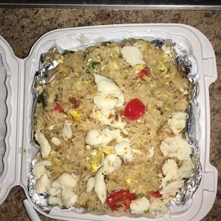 Salmon and Crab Fried Rice