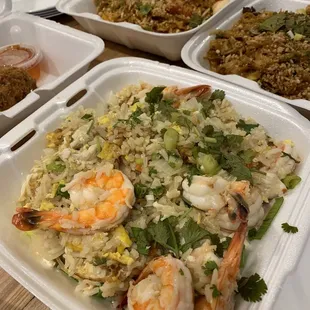 Shrimp and chicken fried rice