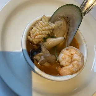 Delicious soup  My family and I like this restaurant so much and I like the service