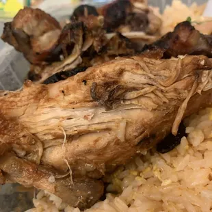 The half chicken breast we got with our bbq chicken dinner. Pathetic.