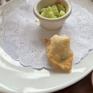 Fried Wonton w/Cream Cheese and Plum Sauce