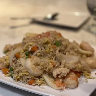 Traditional Chicken and Shrimp Fried Rice