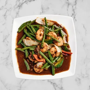 Pad Prik Khing Shrimp