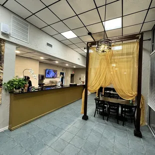the reception area