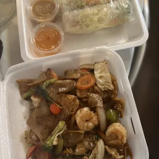 Summer Roll, Pad Kee Mao (Drunken Noodle)