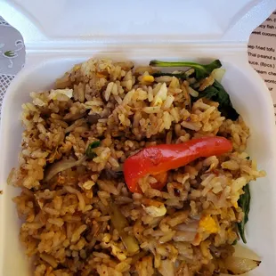 Basil Fried Rice (Kao Pad Ka Prow) with chicken (#L8)