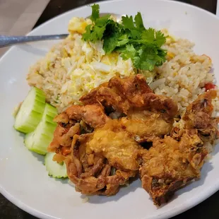 Softshell crab fried rice, SO GOOD!