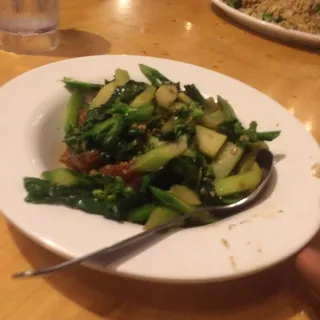 Chinese Broccoli with Crispy Pork