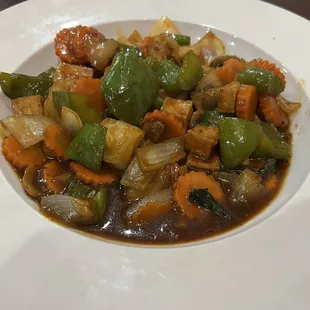 Pad Kra Pao with tofu