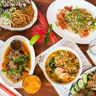 24. Braised Pineapple Pork 17. Pad Thai &amp; Crispy Trout 23. Tom-Yum Noodle Soup 44. Golden Noodle
