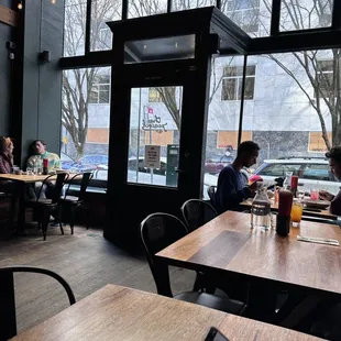 Inside one dining area