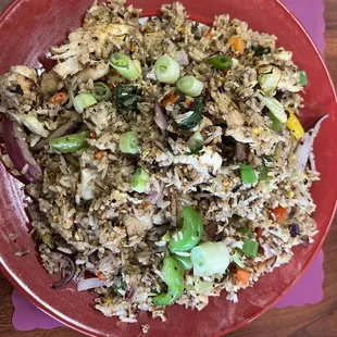 Chicken basil fried rice