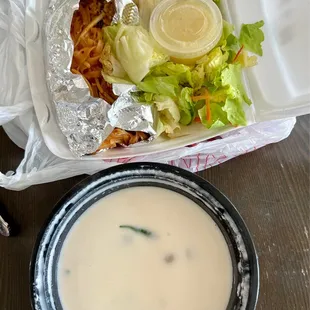 Tom kha with shrimp and pad Thai lunch $28 total