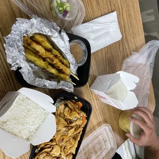 42. Teriyaki Chicken 3. Chicken Satay 52. Yellow Curry