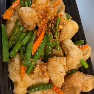 Fillet fish garlic sauce