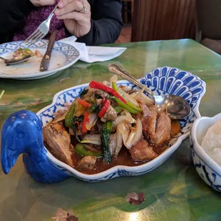 Crispy Duck with Basil