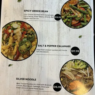 Specials menu
