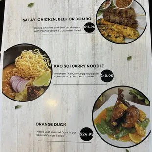 Specials Menu