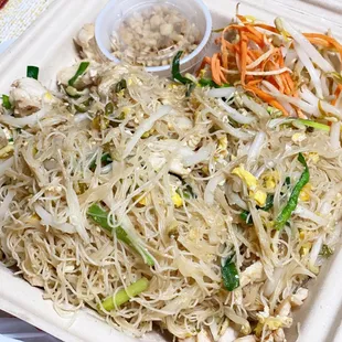 Chicken with vermicelli noodles, no flavor