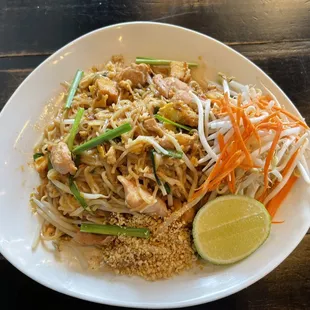 Pad Thai chicken noodle stir fried yummy