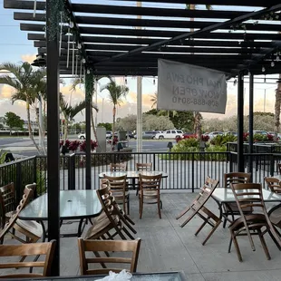 Their outdoor dining area (lanai dining)