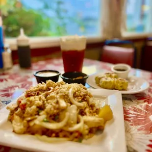 Pineapple fry rice with chicken