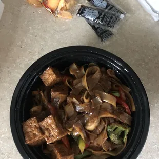 Pad Kee-Mao with tofu