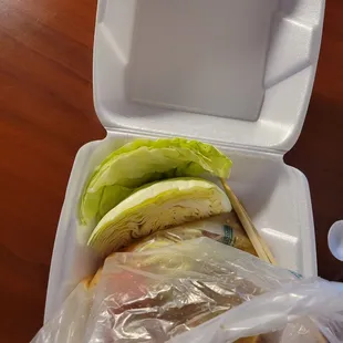 Plain cabbage outside of the papaya salad portion