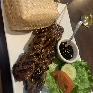 Beef skewers SP15 Beef Skewer With Sticky Rice