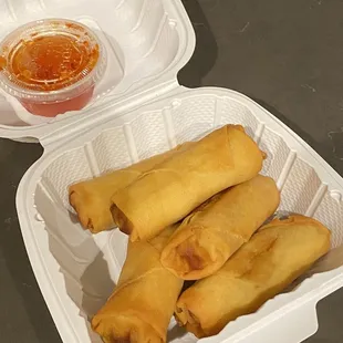 Vegetable Thai Rolls.