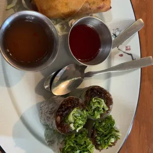 Crispy spring rolls and spring rolls appetizer