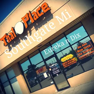 the front of the restaurant