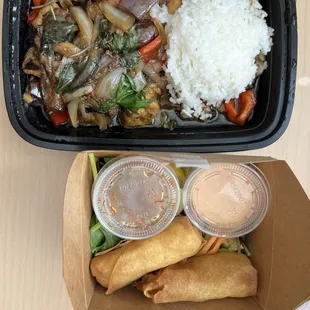 Eggplant tofu lunch special